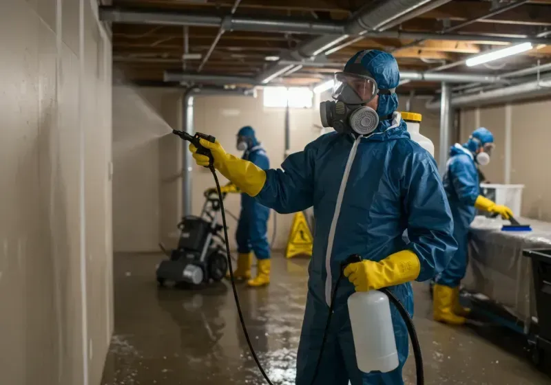 Basement Sanitization and Antimicrobial Treatment process in Rocky Point, NC